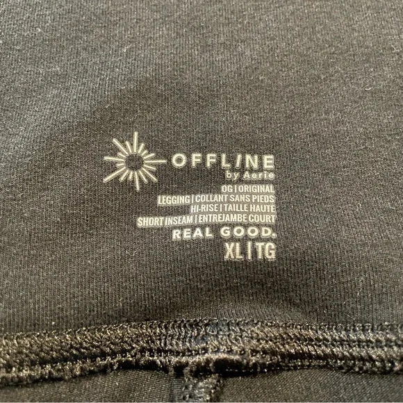 Aerie Offline OG Original High Rise Short Inseam Leggings in Black Extra Large - Picture 3 of 8